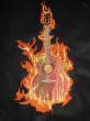 Guitare en feu