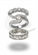 3 anneaux diamant or blanc