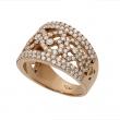 bague diamants or rose