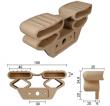 embout bilatte, lattes de 38mm