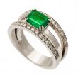 bague diamants emeraude