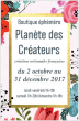 Boutique éphémère Planète des Créateurs 2 octobre-31 décembre 2017